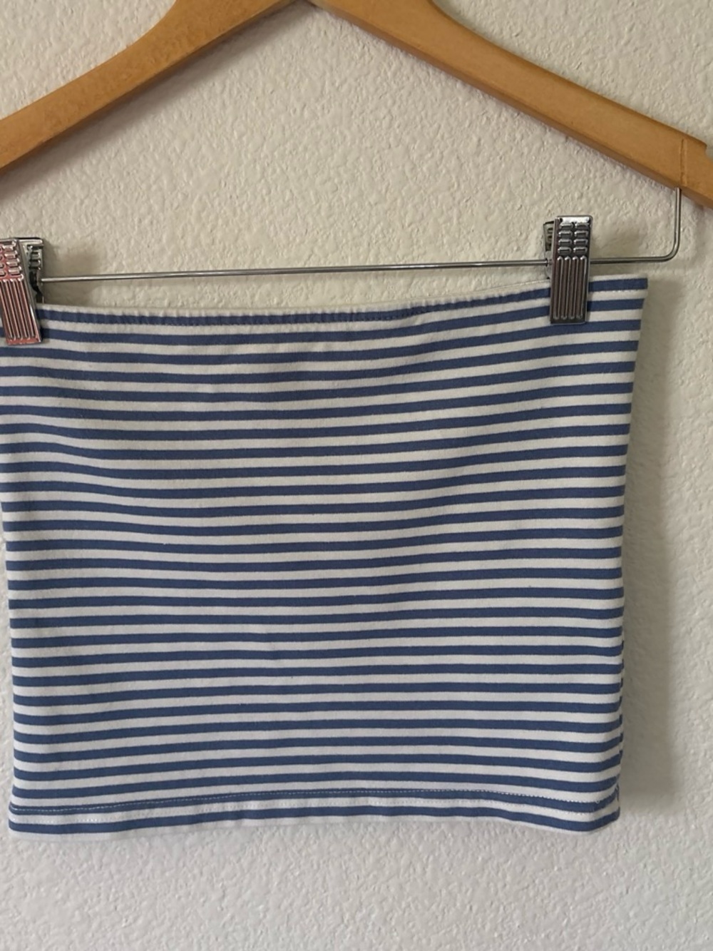 Edikted Blue and White Striped Tube Top